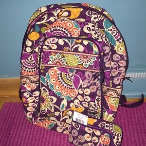 Vera Bradley backpack/wristlet duo in Plum Crazy